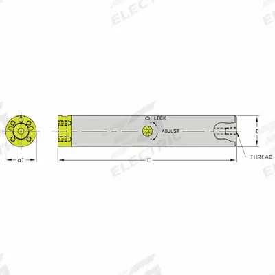 ULTRA-DEX USA Indexable Boring Bar: CFT B1750-23 (MPN 910-000-015) - Indexable Boring Bars