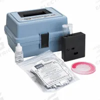 HACH Color Disc Test Kit: Chlorine, 0 to 2.0 ppm ClO₂, 0.1, 100 Tests, USEPA, 6 Pieces (MPN 2842800). Key specifications — Includes: Color Comparator Box; Range: 0 to 2.0 ppm ClO₂; Sensitivity: 0.1; Test Parameters: Chlorine.
