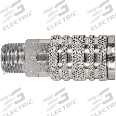 APPROVED VENDOR Quick Connect Hose Coupling: 3/8 in Body Size, 3/8 in Hose Fitting Size - Industrial Interchange Steel Quick-Connect Air Coupling Bodies