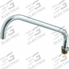 T&S BRASS Spout: Spout, Double-Bend, Swivel Spout, Brass, Chrome, 55.25 gpm Flow Rate, Nozzle (MPN 114X). Key specifications — Includes: Nozzle; Product Type: Spout; Spout Style: Swivel; Body Material: Brass; Brand: T&S BRASS.