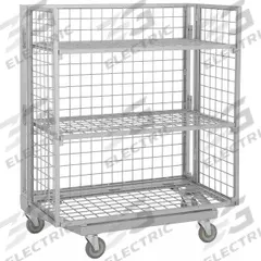 APPROVED VENDOR Stock Cart: 1,000 lb, Overall Dim. 28 in L x 48 in W x 60 in H, Fixed, 3 Shelves (MPN NT-48). Key specifications — Caster/Wheel Configuration: (1) Swivel with Brake; Color: Gray; Shelf Adjustability: Fixed; Brand: APPROVED VENDOR.