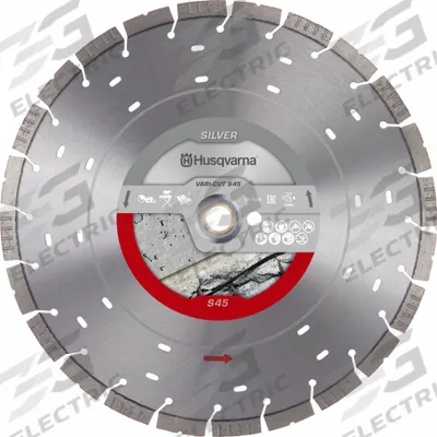 HUSQVARNA Diamond Saw Blade: Concrete/Reinforced Concrete, 14 in Blade Dia., 1 in Arbor Size - Concrete & Asphalt-Cutting Blades