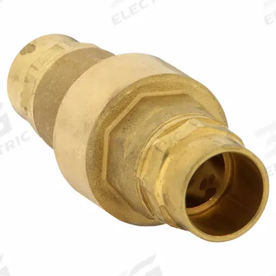 BONOMI Valve: Swing, Inline Valve Body, 3/4 in Pipe Size, Sweat x Sweat, Brass - Lead-Free Brass Inline Disc Check Valves