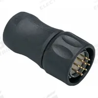 IFM M23 Circular Connector: M23 Male Thread with Straight Connection, 12 Pin, Solder, IP67 (MPN E60123). Key specifications — Connection Type: Cable Connection Due to Soldering; Housing Finish: Plastic-Coated; Housing Material: Nylon; IP Rating: IP67; Brand: IFM.