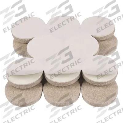 APPROVED VENDOR Furniture Pads: Felt, Round, Tan, 1 in Overall Dia - Felt Pads