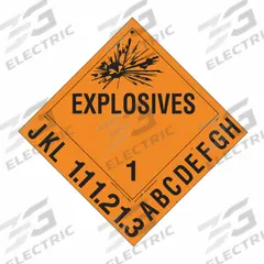 LABELMASTER DOT Container Label: Explosive, 10 3/4 in x 10 3/4 in, 10 3/4 in Label Ht, Vinyl, Label (MPN 35ZM04). Key specifications — Brand: LABELMASTER; Message: Explosive.