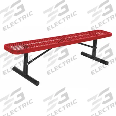 ULTRASITE Outdoor Bench: Extra Heavy-Duty, 72 in Overall Lg, 18 1/4 in Overall Ht - Thermoplastic Coated Steel Benches
