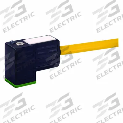 MURRELEKTRONIK Cordset: DIN Form CI Female Right Angle x Bare Wire, 10 m Cable Lg, PUR - DIN Form Industrial C Solenoid Connector Single-Ended Cordsets
