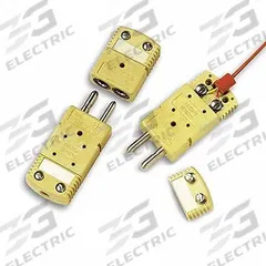 OMEGA Temperature Probe Connectors & Adapters: Plug, For Type K Thermocouple Type, Std Plug, 2 Pins (MPN HSTW-K-M). Key specifications — attr1432251: No Clamp Included; attr1432252: Write-On Window Included; attr1432254: Hollow; attr1276097: Plug; attr1276100: Chromel; attr1276082: Standard Plug; attr1276092: OMEGA; attr1276087: Yellow.