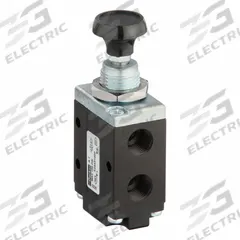 PARKER Manual Air Control Valve: DirectAir 4, Three-Way / Two-Position, Button, 1/4 in Female NPT (MPN 524431000). Key specifications — attr1084737: Aluminum; attr1084764: Manual Air Control Valve; attr1084778: Spool; attr1084767: DirectAir 4; attr1084731: 524431000; attr1084739: PARKER; attr1084765: Manual Return; attr1084768: DirectAir 4.
