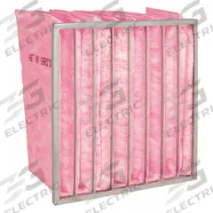 GRAINGER Pocket Air Filter: 24 in x 24 in x 12 in, MERV 13, Pink, Synthetic, 8 Pockets (MPN 2JVC3). Key specifications — Display Sell UOM: EA; Brand: GRAINGER; Media Material: Synthetic; Performance Rating: MERV 13.