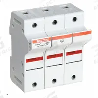 MERSEN Fuse Block: Finger-Safe, 3 Pole, 600 V AC, DIN Rail Mounting, Pressure Plate Termination (MPN US3J3I). Key specifications — Brand: MERSEN.