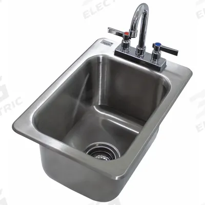 APPROVED VENDOR Drop-In Sink with Faucet: Dual Manual Handle, Lever, 19 in Overall Lg - Classroom Sinks with Faucets