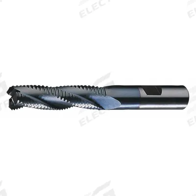 CLEVELAND Roughing End Mill: Cobalt, TiCN Coated, 4 Flute, Coarse Pitch, 3/8" Mill Dia - General Purpose Cobalt Roughing End Mills