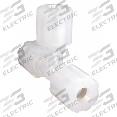 PARGRIP Compression Tee Fitting: 1/8 in OD x 1/8 in OD x 1/8 in OD Size - PFA Compression Tube Fittings