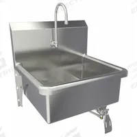 SANI-LAV Hand Sink: 1 Stations, 9 in Bowl Dp, 20 in Bowl Lg, 17 in Bowl Wd, Faucet Included, 16 ga (MPN 5041). Key specifications — Includes Side Splash: Side Splash Not Included; Series: Stainless Steel Hand Wash Sink; Brand: SANI-LAV.