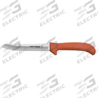 DEXTER RUSSELL Deboning Knife: Straight, 6 in Overall Lg, Steel Blade, Poly/Nylon Blend Handle (MPN 11403). Key specifications — Sub-brand: Ergonomic Poultry; Brand: DEXTER RUSSELL; Blade Material: Steel; Blade Type: Straight; Handle Color: Orange; Handle Material: Poly/Nylon Blend; Knife Type: Boning Knife; NSF Certified: Yes.