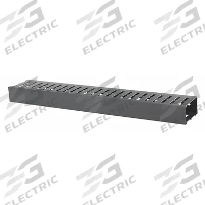 HUBBELL PREMISE WIRING Single Side Horizontal Finger Manager: Horizontal, 1 U - Horizontal Duct-Style Cable Managers