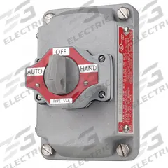 APPLETON ELECTRIC Selector Switch with Cover: Off, Short Lever, On, Momentary, EFKB, Non-Illuminated (MPN EFKB-102-SLC). Key specifications — Action: Momentary/Maintained/Maintained; Contact Form: 2 Circuit; Operator Head Type: Short-Handled Knob; Operator Illumination: Non-Illuminated; Series: EFKB; Brand: APPLETON ELECTRIC.