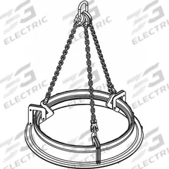 CALDWELL Manhole Sleeve Lifter: Manhole Sleeve Lifter, 1,500 lb Working Load Limit, 3 Legs (MPN MCL - 3/4). Key specifications — Brand: CALDWELL.