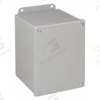 HOFFMAN Enclosure: Steel, 10 in x 10 in x 4 in, NEMA 12/13, Solid Cover, Screw On (MPN A1010SC). Key specifications — Brand: HOFFMAN; Closure Method: Screws; Knockouts: Not Included.