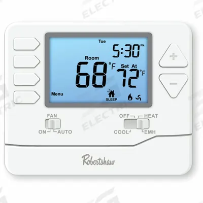 Robertshaw Digital Wall Thermostat: Heat and Cool, Manual - Standard Thermostats