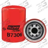 BALDWIN FILTERS Oil Filter: B7306, LF16173, M24-1.50 Thread Size, 5 7/16 in Overall Ht, Oil, Spin-On. Key specifications — Baldwin Interchange: B7306; FleetGuard Interchange: LF16173; Brand: BALDWIN FILTERS; Compatible Vehicle Make: John Deere; Includes: G401 Integral Gasket; Media Material: Cellulose.