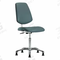 Cleanroom Task Chair: Vinyl, Armless, Ht Range 21 1/2 in to 29 in, 18 1/2 in Seat Wd, 17 in Seat Dp (MPN BR-CLR-VMBCH-MB-CR-NF-RG-8546). Key specifications — Foot Support: No; Base Material: Aluminum; Brand: APPROVED VENDOR; Product Type: Cleanroom Task Chair; Cleanroom Class: ISO 4; ESD-Safe: Not ESD Safe.