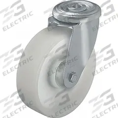 APPROVED VENDOR Bolt-Hole Caster: Swivel, Total Lock, Nylon, 3 7/8 in Wheel Dia., 1 1/2 in Wheel Wd (MPN LER-POEV 100KA-FI-SB). Key specifications — attr1111490: APPROVED VENDOR; attr1176865: Swivel with Total Lock.