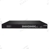 ULTRA PoE Switch: PoE Switch, 16 IP Camera Inputs, 100/240V AC, 54V DC, Desktop/Rack, (16) Port PoE (MPN VIS-LRPOE16-2). Key specifications — Features: 2Xgigabit Combo Port (RJ45 and SFP); Input Type: (16) Port PoE; Brand: ULTRA; Color: Black; Material: Metal; Maximum Input Voltage: 100/240V AC; Maximum Output Voltage: 54V DC; Mounting Location: Desktop.