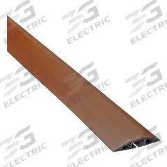 Cable protector: 1 Channels, 3 1/4 in Overall Wd, 9/16 in Overall Ht, 5 ft Lg, Rubber, Brown (MPN D-2-LP-5-BN). Key specifications — Color: Brown; Brand: ELECTRIDUCT.