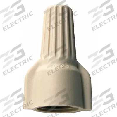 BUCHANAN Twist-On Wire Connectors: Tan, Wire Sizes 14 AWG – 10 AWG, 600 V, 500 - General Purpose Wire Connectors