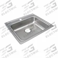 JUST MANUFACTURING Bowl Drop-In Sink: 22 in Overall Lg, 19 1/2 in Overall Wd, 6 1/2 in Bowl Dp (MPN SLFADA1921A651-J). Key specifications — Brand: JUST MANUFACTURING; Color Family: Silver/Gray.