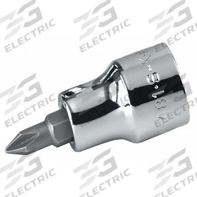 SK PROFESSIONAL TOOLS Socket Bit: 3/8 in Drive Size, Phillips Tip, #2 Tip Size - Phillips Bit Sockets