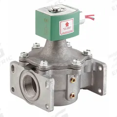 REDHAT Solenoid Valve: 2-Way, Configurable, 2 in Pipe Size, 24V DC, With Junction Box, Aluminum Body (MPN 8214G281-24/DC). Key specifications — Brand: REDHAT; Pipe Size: 2 in; Voltage: 24V DC; Coil Enclosure: With Junction Box.