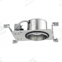 LED Recessed Down Light: Airtight New Construction, 6 in Dia, 900 lm, 4000K, 11.5 W, 120V AC (MPN IC22LED G4 09LM 40K 90CRI 120 FRPC). Key specifications — Voltage: 120V AC; Trim Color: Available Separately; Brand: JUNO LIGHTING; Ceiling Type: Flat Ceiling; Reflector or Baffle Color: No Reflector or Baffle; Trim Style: Available Separately; Dimmable: Yes; Color Temperature: 4000K.
