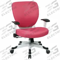 OFFICE STAR Office Chair: Ht, Pink, Mesh Material, 19 1/4 in Back Ht, 20 1/2 in Seat Wd, White Frame (MPN 5200W-261). Key specifications — attr982877: White; attr982913: Yes; attr982865: White; attr982870: OFFICE STAR; attr982901: Pink.