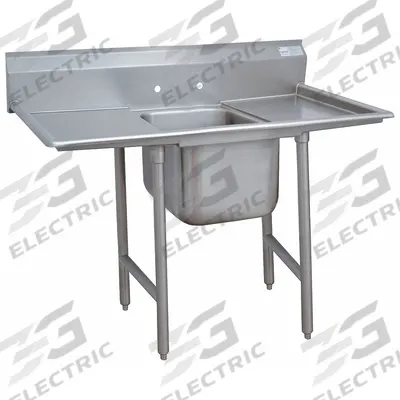 ADVANCE TABCO Scullery Sink: 1 Bowls, 42 in Overall Ht, 74 in Overall Lg - One-Bowl Freestanding Kitchen & Bar Sinks without Faucets