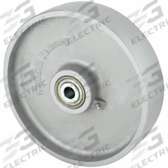 APPROVED VENDOR Caster Wheel: 9 13/16 in Wheel Dia., 2 3/8 in Wheel Wd, Iron, 3,085 lb Load Rating (MPN G 250/25K-BB0.75). Key specifications — Includes Spanner Bushing: Not Included; Wheel/Tread Material: Iron; Wheel/Tread Color: Silver; Brand: APPROVED VENDOR.