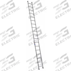 WERNER Straight Ladder: 18 ft Ladder Size, Aluminum, 300 lb Load Capacity, 39 lb Wt, 18 Rungs (MPN D1518-1). Key specifications — Color: Silver; Brand: WERNER; Included Features: Mar-Resistant End Caps; Shoe Type: Slip-Resistant.