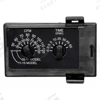 Speed Control: Polypropylene, Black, 0 to 60 min Timer, Dial, 3 3/4 in x 1 2/3 in x 2 in (MPN FV-VS15VK1). Key specifications — Product Type: Speed Control; Material: Polypropylene; Switch Type: Dial; Color: Black; Brand: PANASONIC; Control Range: 0 to 60 min Timer.