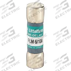 LITTELFUSE Fuse: FLM Series, Midget, Time-Delay, 600 mA, 250 V AC, 13/32 in x 1 1/2 in (MPN FLM.600). Key specifications — Series: FLM; Brand: LITTELFUSE.