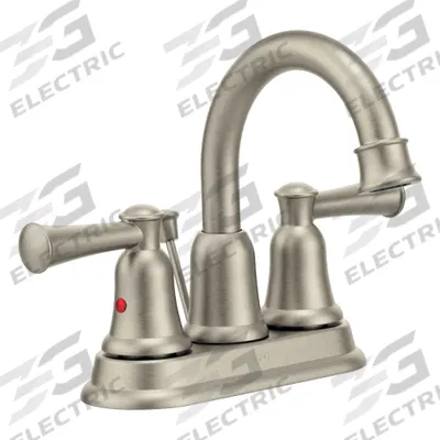 CLEVELAND FAUCET GROUP Bathroom Faucet: Capstone, Metal, Brushed Nickel Finish - Centerset Handle Bathroom Faucets