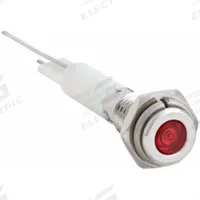 APPROVED VENDOR Flush Panel Light: 6 mm Panel Mounting Hole Dia, LED, Red, Flush Head, H06 (MPN 24M037). Key specifications — Brand: APPROVED VENDOR; Electrical Connection: Lead for Soldering.