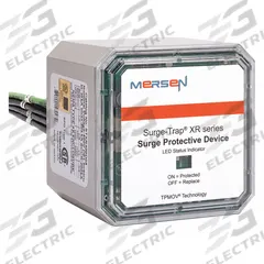 SURGE TRAP Surge Protection Device: Three Phase, 480V AC Delta, 1800V (L-G)/3000V (L-L), 550 V AC (MPN STXR480D05). Key specifications — Voltage: 480V AC Delta; Max. Continuing Operating Voltage: 550 V AC; Voltage Protection Rating: 3000V (L-L); Enclosure Material: Polycarbonate; Max. Surge Current per Mode: 50kA; Brand: SURGE TRAP.