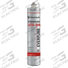 PENTAIR/EVERPURE Water Filter Cartridge: 1.5 gpm, 24,000 gal, 17 in Overall Ht, 3 1/4 in Overall Dia (MPN EV960741-75). Key specifications — Reduces: Chlorine Taste; Filter Media: Carbon.