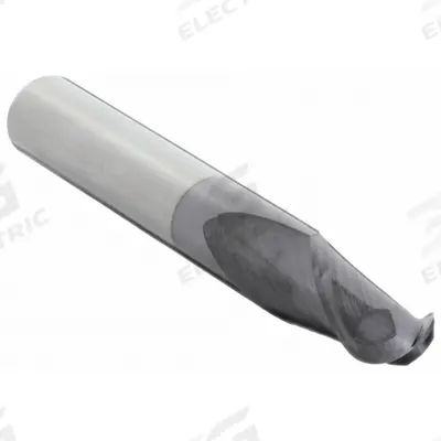 CLEVELAND Ball End Mill: Carbide, TiAlN Coated, 2 Flute, 3/16" Mill Dia, 5/16" LOC - General Purpose Carbide Ball End Mills