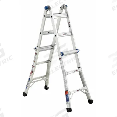 WERNER Multipurpose Ladder: Aluminum, 300 lb Load Capacity, 32 lb Wt, 13 ft Ladder Size - Staircase & Extending Multifunction Ladders