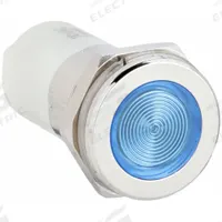 APPROVED VENDOR Flush Panel Light: 16 mm Panel Mounting Hole Dia, LED, Blue, Flush Head, H16 (MPN 24M176). Key specifications — Brand: APPROVED VENDOR; Electrical Connection: 0.11 Male Quick Disconnect.