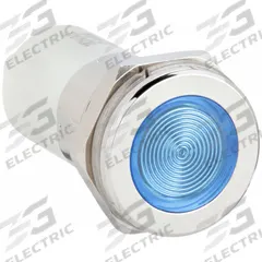 APPROVED VENDOR Flush Panel Light: 16 mm Panel Mounting Hole Dia, LED, Blue, Flush Head, H16 (MPN 24M176). Key specifications — Brand: APPROVED VENDOR; Electrical Connection: 0.11 Male Quick Disconnect.